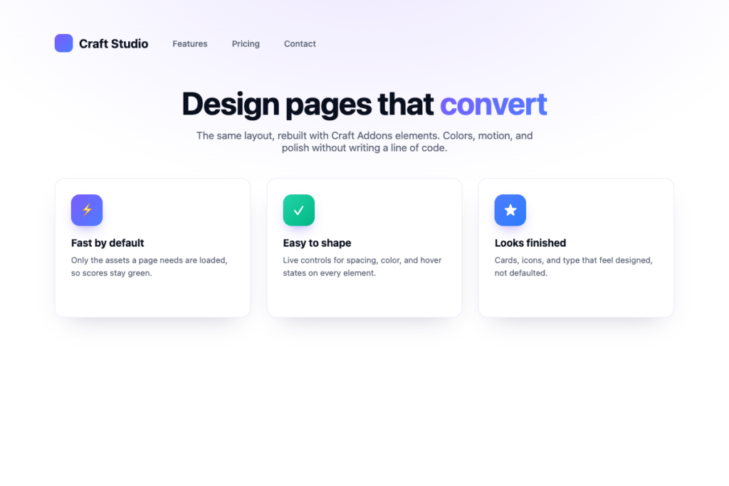 Install the plugin, find the Craft group inside WPBakery, and place your first element. This short guide walks through the five-minute version.